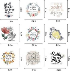 100 PCS Inspirational Christian Stickers, Bible Journaling Supplies, Bible Verse