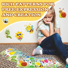 24 Sheets Make Your Own Stickers for Kids, Bug Stickers, Insect & Plant Theme…