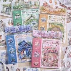 Garden Journaling Stickers, 50 Sheets Washi Junk Journal Sticker Book, Scrapbook