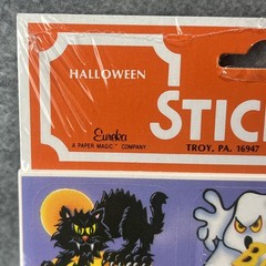 Vintage 80s Eureka Halloween Stickers 36 Count Witch Ghost Cat Retro USA