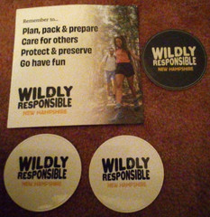 Visit New Hampshire – 3 «Wildly Responsible New Hampshire» Stickers And Magnet