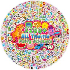 Lightweight, Non-Toxic 3D Animal Stickers – 3200+ Pieces for Fun Learning