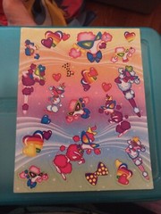 Vintage Lisa Frank Sticker Sheet Poodle Dogs S119 1990s