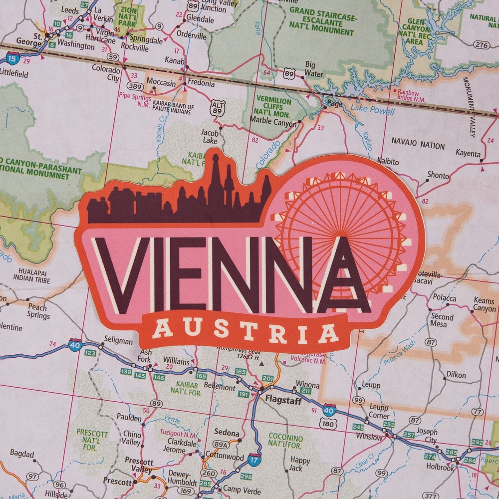 Vienna Weatherproof Vinyl Travel Sticker – Gift or Souvenir