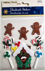 Forever In Time Christmas Gingerbread House & Cookies Foam 3D Stickers SX820A