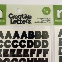 Making Memories Creative Letters Scrapbooking – 7/16″ Chunky Black