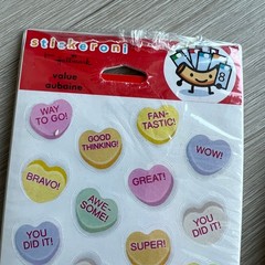 Candy Hearts Sticker Pack Set of 2 Hallmark Stickeroni Sealed