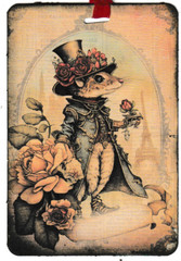 Collage Art Junk Journaling Cards/Tags; Steampunk Animals; 6 pcs 4″ x 6″