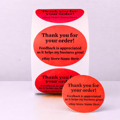 Thank You Stickers for eBay Sellers – Custom Business Name Labels – 2″