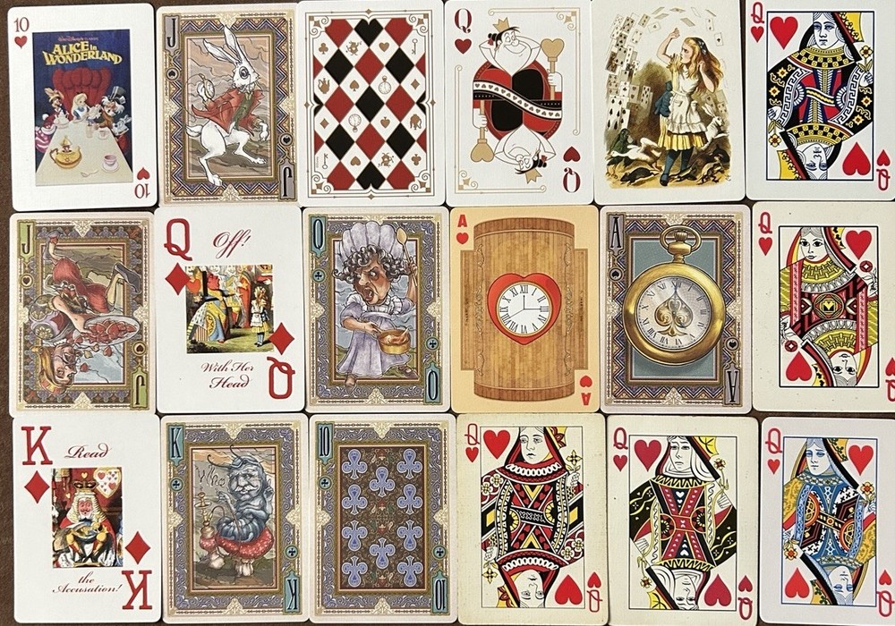 Alice in Wonderland Single Swap Playing Cards -Lot of 18 Cards Themed