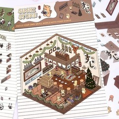 DIY 3D House Stickers Set of 4 Create Your Own Scenes Warm Home Supermarket