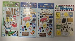 Lot of 14 Scrapbook Stickers Travel Retired NYC Road Trip Stickopotamus Sticko