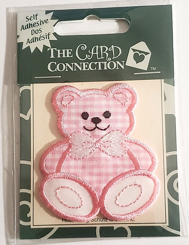 The Card Connection Self-Adhesive Embellishments – PINK TEDDY BEAR