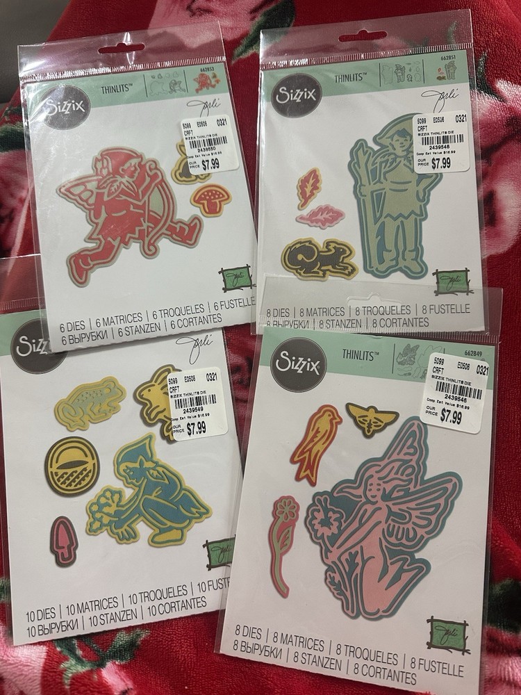 Sizzix Metal Cutting Dies Thinlits FAIRY #2, 4, 5, 6-662849,662851,662852,662853