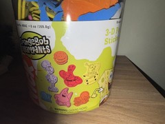 Vintage Tub SpongeBob Squarepants 2004 Nickelodeon 3D Foam Stickers NEW RARE!