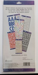 Black Dorchester Medium Alphabet Letters & Numbers Scrapbooking Stickers Sticko