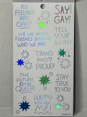 Happy Planner 488 Sticker book 30 Sheets Blooming With Pride Gay Love Floral
