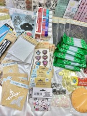 Crafter’s Square Mixed Craft Lot: Stickers, Clear Stamps, Die, Googly Eyes