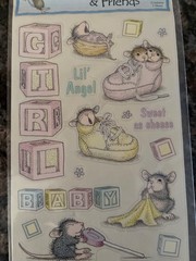 Vintage House Mouse & Friends Sticker Sheet Stickers New Baby Girl 2004