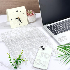 107 Pcs Pearl Letter Stickers,3 Sheets A-Z Glitter Rhinestone Letter and 1 Sheet
