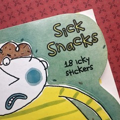 AGC 80s 90s Vintage Sticker Sheet Sick Snacks 18 Stickers On A Fold Card