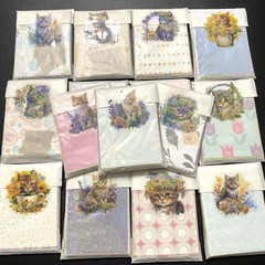 15pc SPRING paper scrap pack 3″x4″ cuts scrapbook paper collage junk journal art