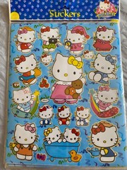 Cute 10 Sheets of Hello Kitty Stickers 8″ X 10″ Sheet Blue