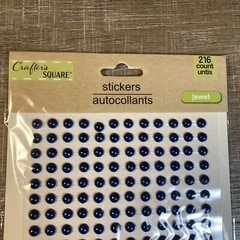 Lot of 4 Packs Sheets Jewel Stickers Gemstones Dark Blue 216 Ea (864) Craft