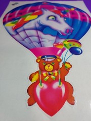 Vintage 1990’s Fully Intact Lisa Frank Jumbo Sticker Unicorn Hot Air Balloon