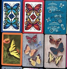 Single Swap Playing Cards Butterflies Colorful Lot of 24 cards many vintage