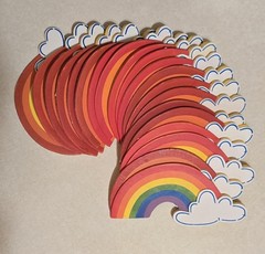 Rainbow Craft Great For Magnets Name Tags. 20 count