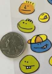 SMILEY BOY Stickers(13pc) Generations•Faces•Unhappy •Grin•Green•Blue•Yellow•Sad•