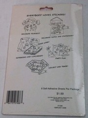 Vintage Sealed Pack Stickers ~8 Sheets Gibson Greetings Teacher Positive Animals