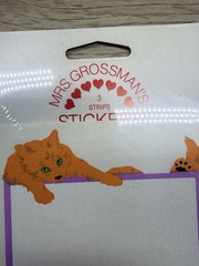 Mrs Grossman’s Giant Stickers 1992 Orange Cat Gift Label New Sealed Pack Rare