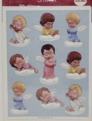 vintage Mary’s Angels Stickers Hallmark 4 sheets Mary Hamilton NOS