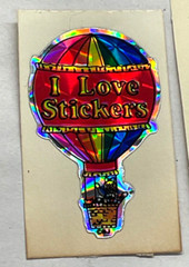 Lot of 2 Vintage BJ Stickers ‘on a roll’ Vending I Love Stickers Rainbow READ