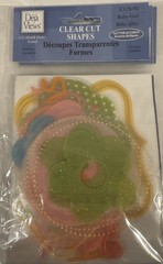 Deja Views Clear Cut Shapes Glitter Accents Baby Girl Scrapbook 3pk