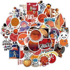 50pcs NASA MARS Stickers, Perseverance Mars Rover, Occupy Mars, Waterproof, 144