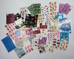 Vintage Loose Sheets Sticker Collection Scrapbook Crafts Lot