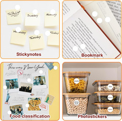 1000 PCS White round Stickers 0.5 Inch Small Circle Dot Stickers Blank Sticky D