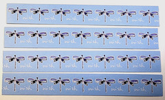 K&Company Dragonfly Wish Watercolor Cardstock Border Sticker Edges 4pc Scrapbook