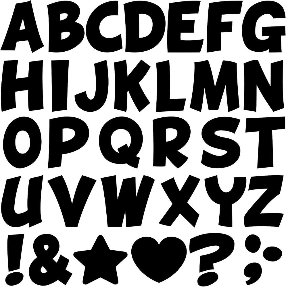 204Pcs Large Letter Stickers 4 Inch Alphabet Stickers 24 Sheets Bulletin Board