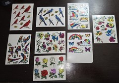 VTG Vending Machine Stickers Holographic Prismatic Birds Rainbow Flower 80s Lot