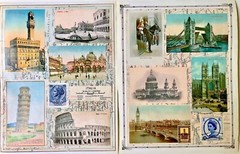 Set of 2 Sheets Of Vintage Travel Sticker; Italy & England by Penny Black – NEW