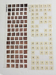 Vintage Scrapbook Alphabet LOT – 9 Sets of Square Shaped Letters/Numbers