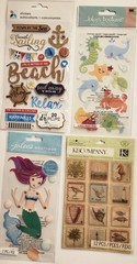 JOLEE’S BOUTIQUE K&Co Momenta Lot Of 10 Scrapbooking Stickers BEACH OCEAN