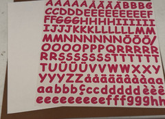 Creative Memories Lot of 2 LETTERS, LARGE Marshmallow/Flamingo Sassy ABC/123