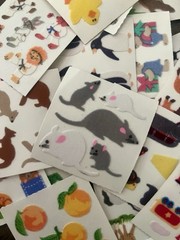 ♡ 5 Mods Sandylion FUZZY Mix Grab Mystery Vintage Stickers Random ♡