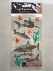 Shark Stickers – Scrapbooking Sparkly Shark Sticker – Sticko Vintage Stickers