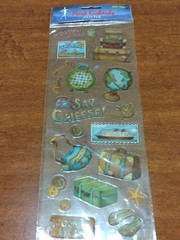 Mark Richards Glitter Travel Stickers Suitcase Globe Map New Sealed